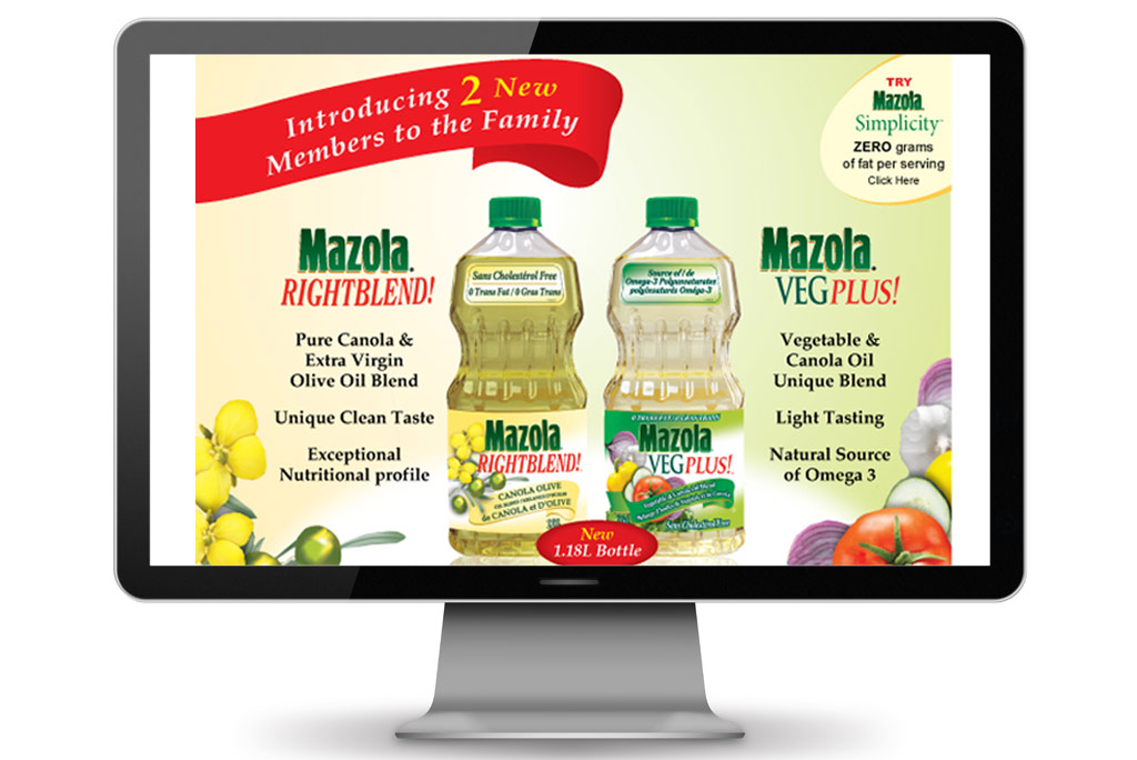 Mazola Blends Launch Splash Page