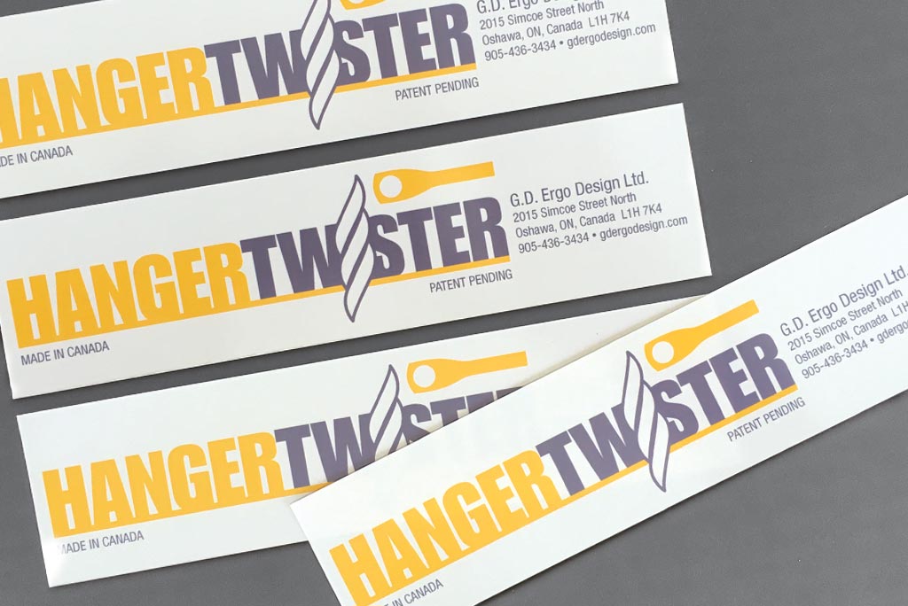 Hanger Twister Product Labels